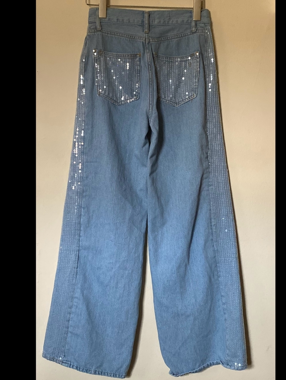 PILCRO By Anthropologie | Sequin High-Rise Wide Leg Jeans - Picture 5 of 16